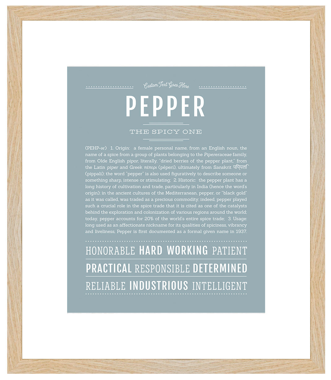 Pepper | Name Art Print