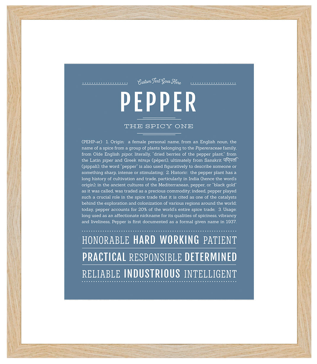 Pepper | Name Art Print