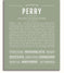 Perry Personalized Name Meaning Art Prints – Name Stories