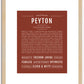 Peyton (female) | Name Art Print