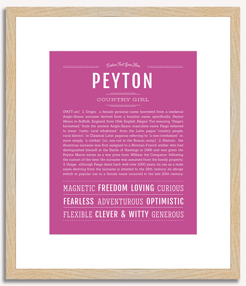 Peyton (female) | Name Art Print