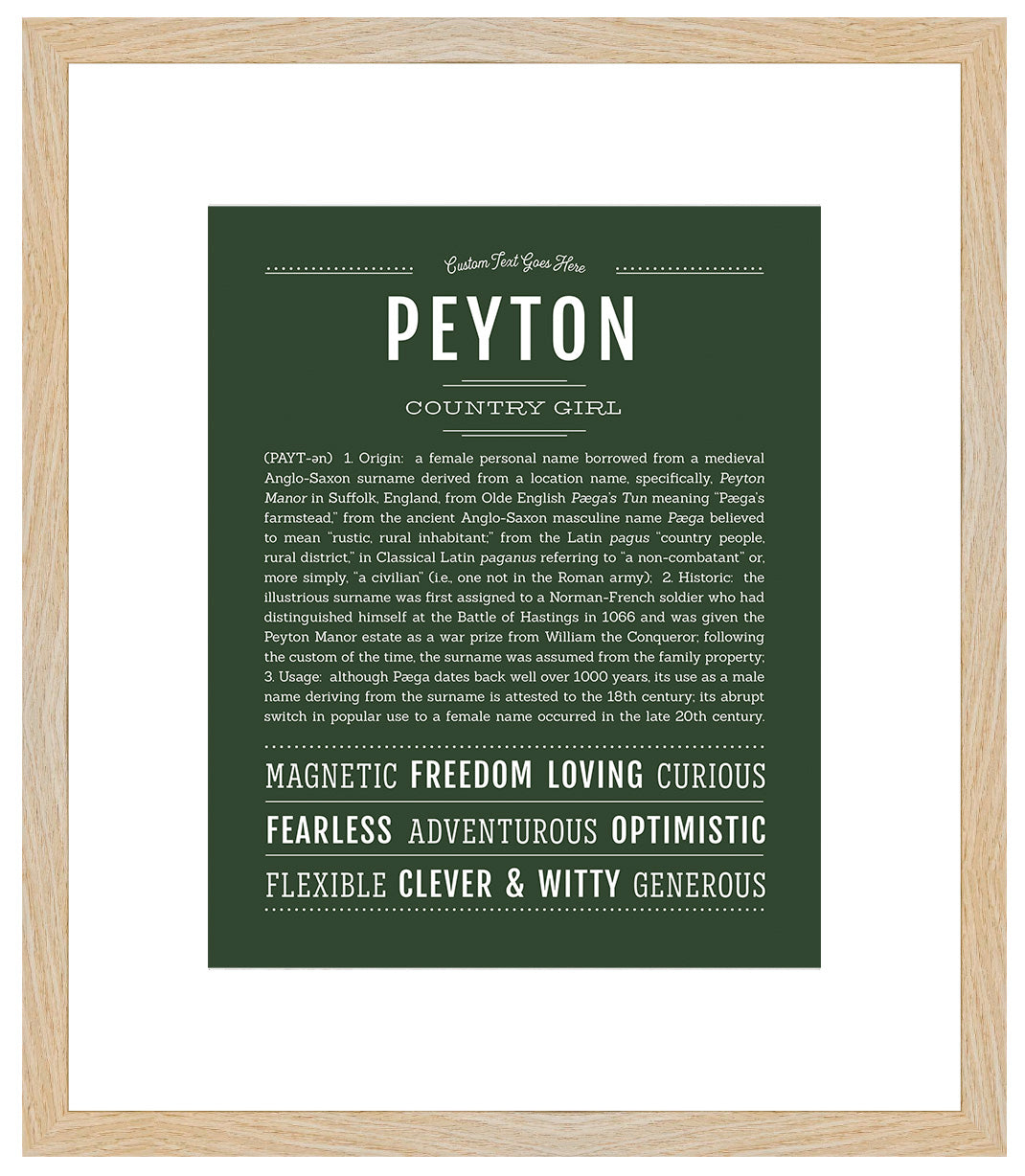 Peyton (female) | Name Art Print