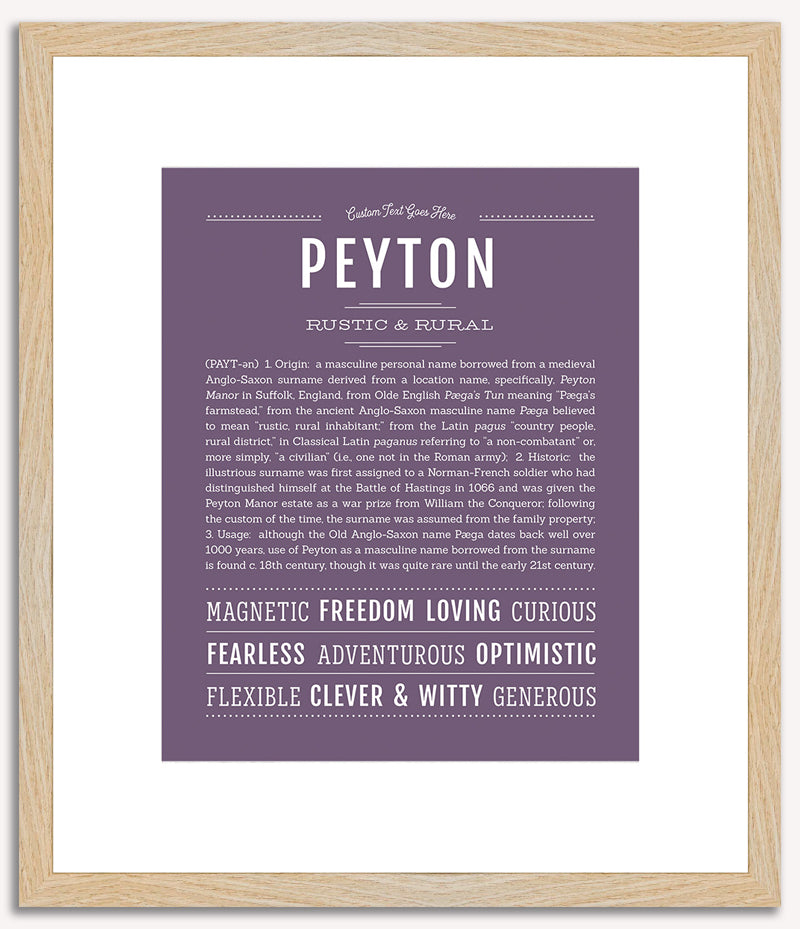 Peyton (male) | Name Art Print