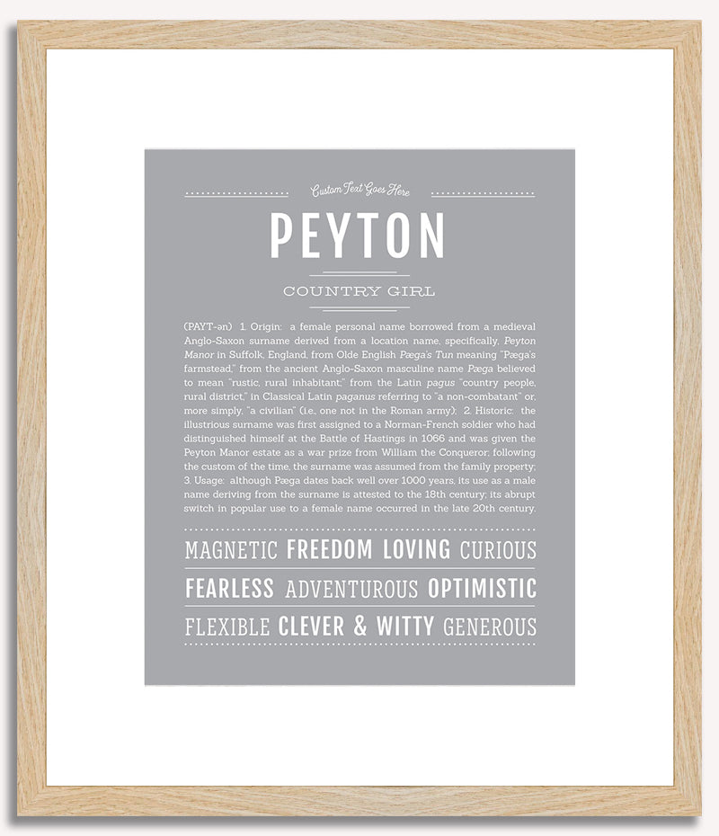 Peyton (female) | Name Art Print