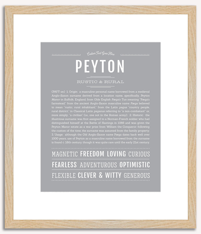 Peyton (male) | Name Art Print