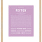 Peyton (female) | Name Art Print