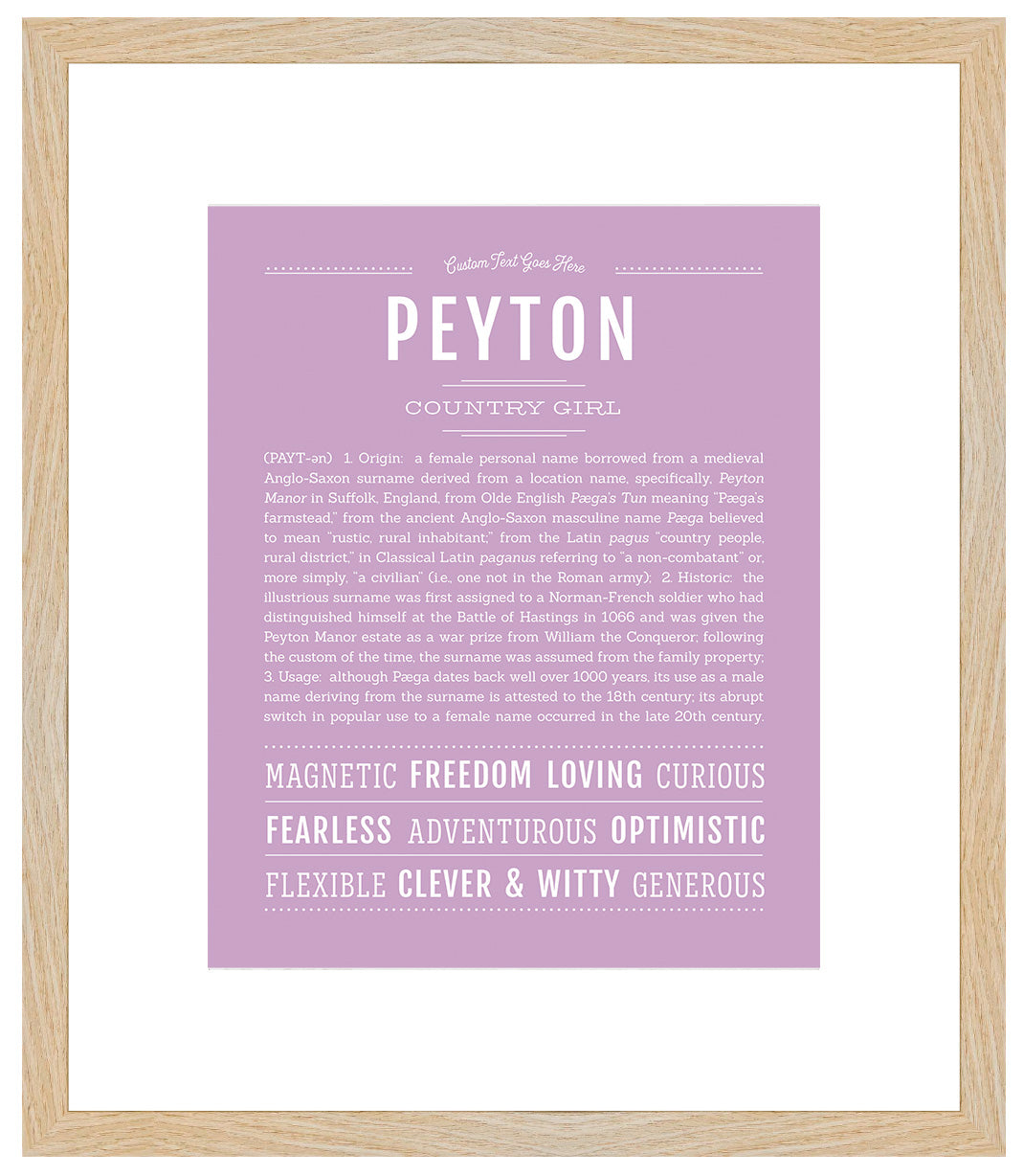 Peyton (female) | Name Art Print