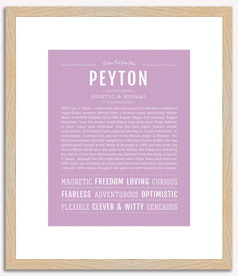 Peyton (male) | Name Art Print