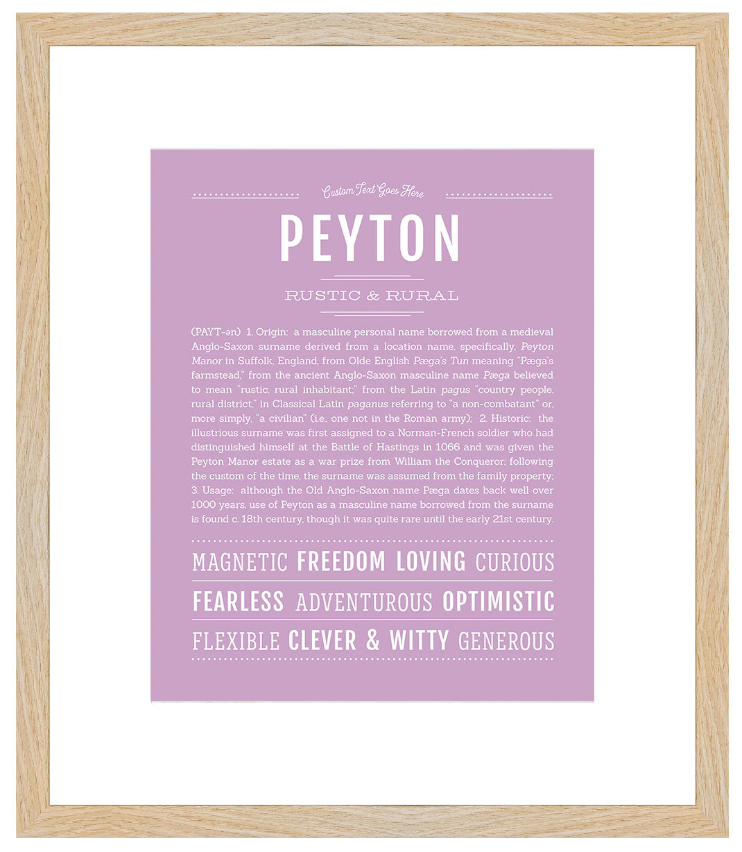 Peyton (female) | Name Art Print