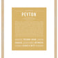 Peyton (female) | Name Art Print