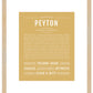 Peyton (female) | Name Art Print