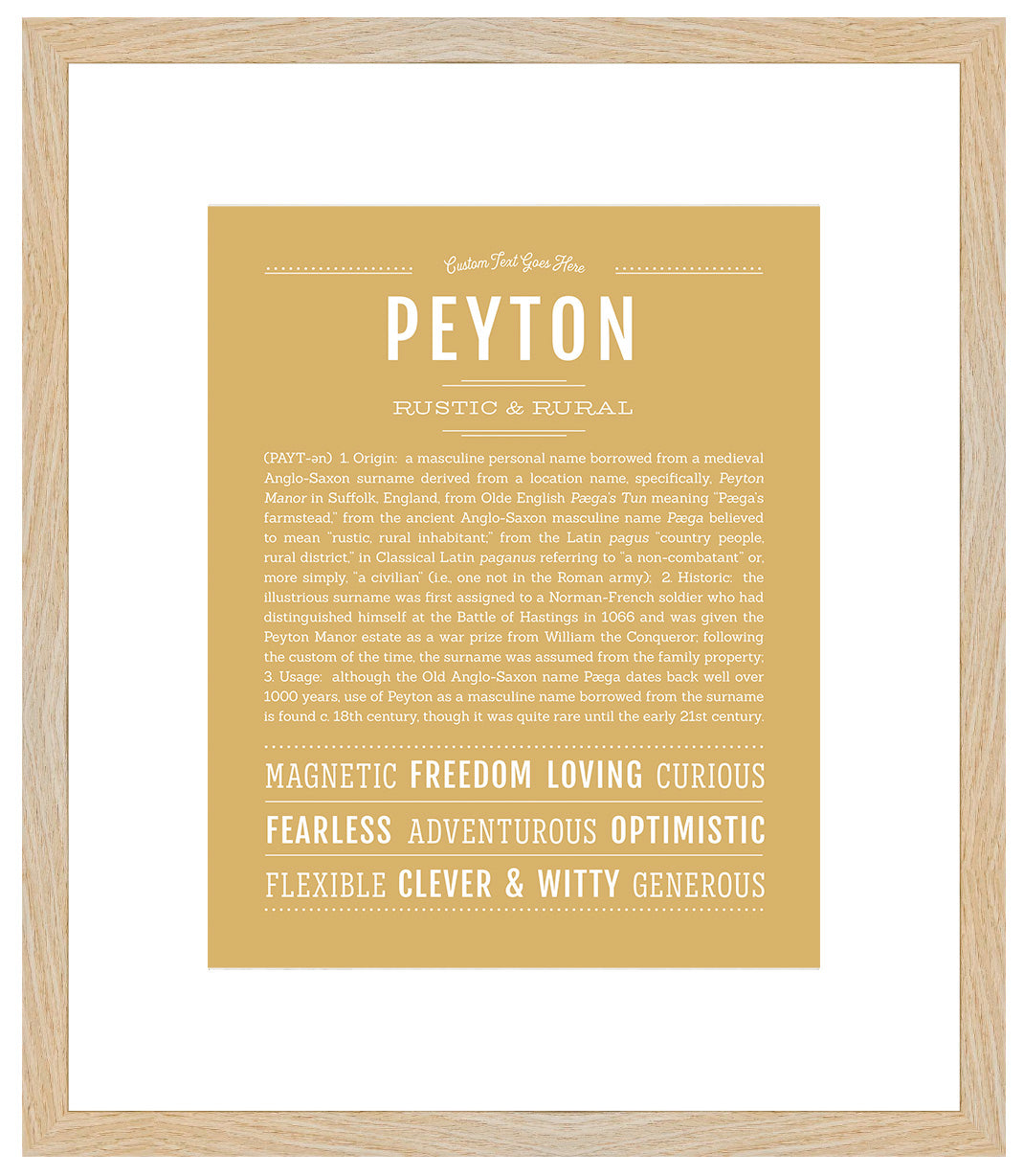 Peyton (female) | Name Art Print