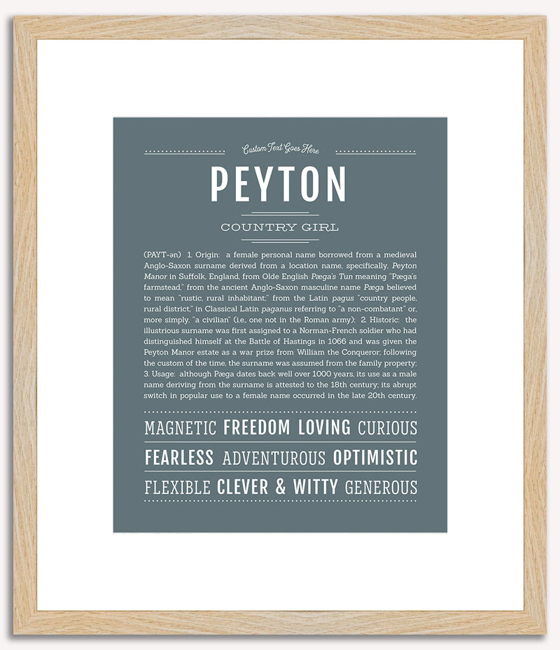 Peyton (female) | Name Art Print