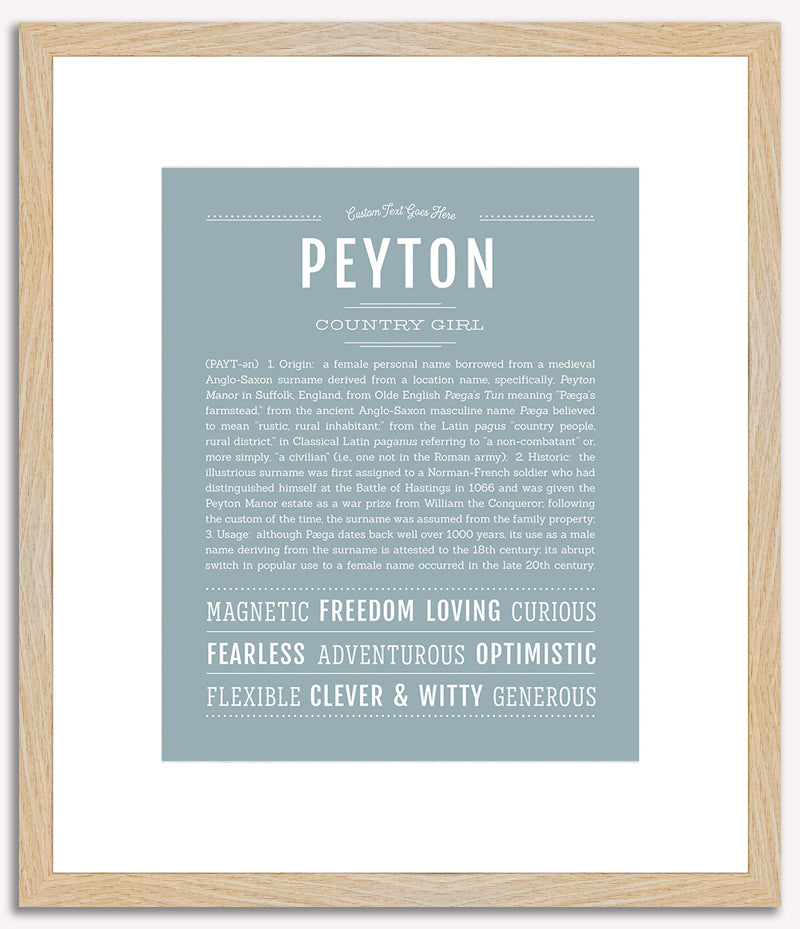 Peyton (female) | Name Art Print