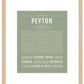 Peyton (female) | Name Art Print