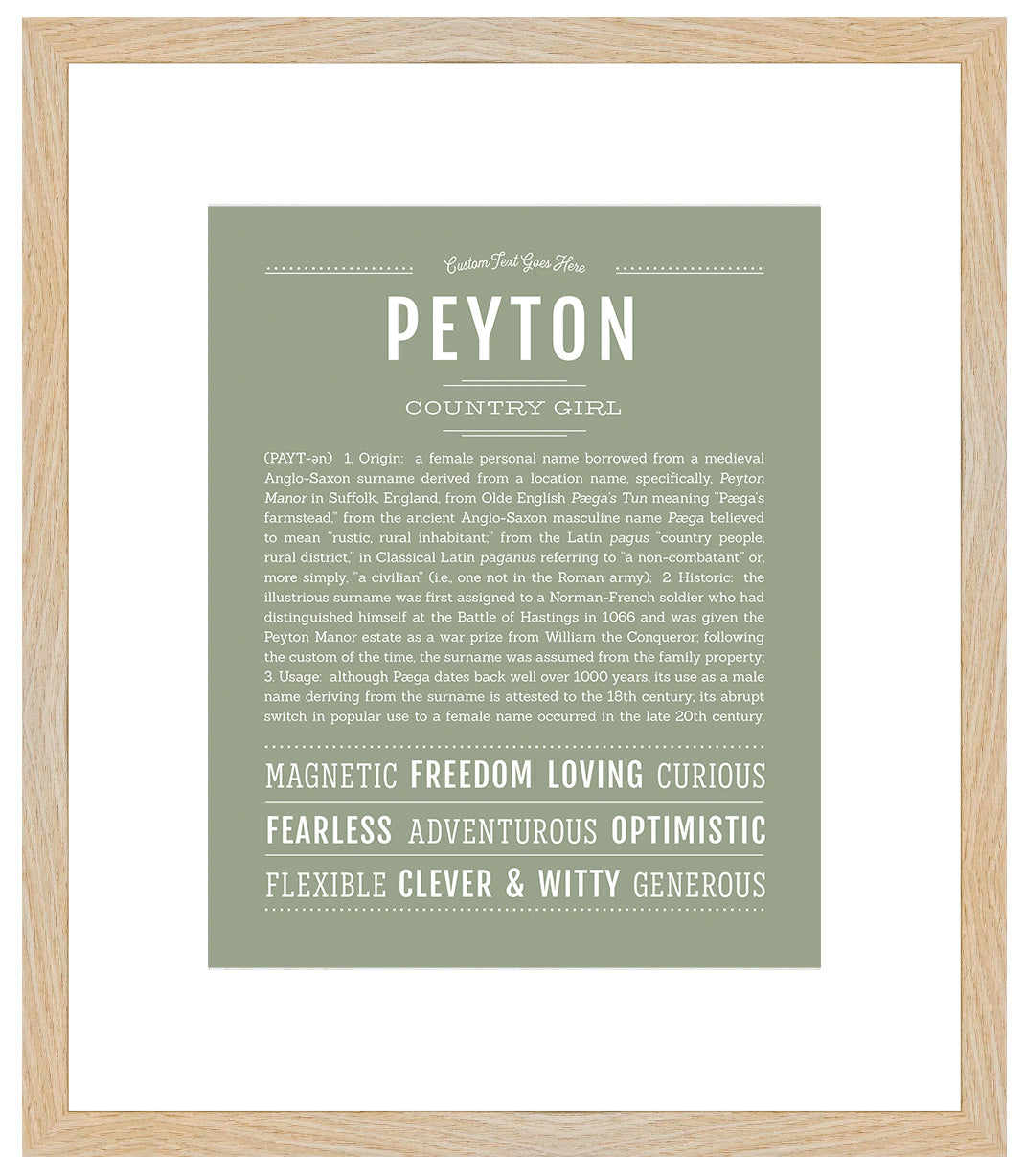 Peyton (female) | Name Art Print