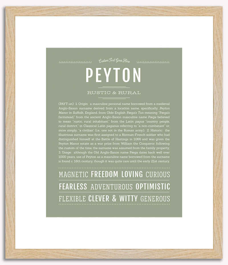 Peyton (male) | Name Art Print