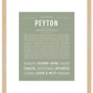 Peyton (female) | Name Art Print