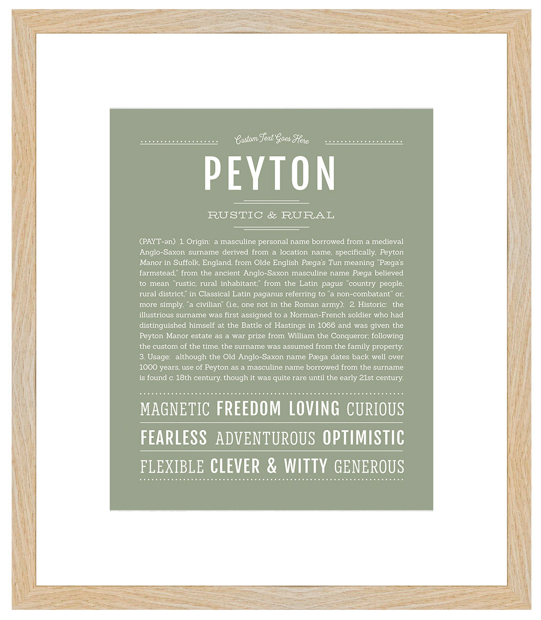 Peyton (female) | Name Art Print