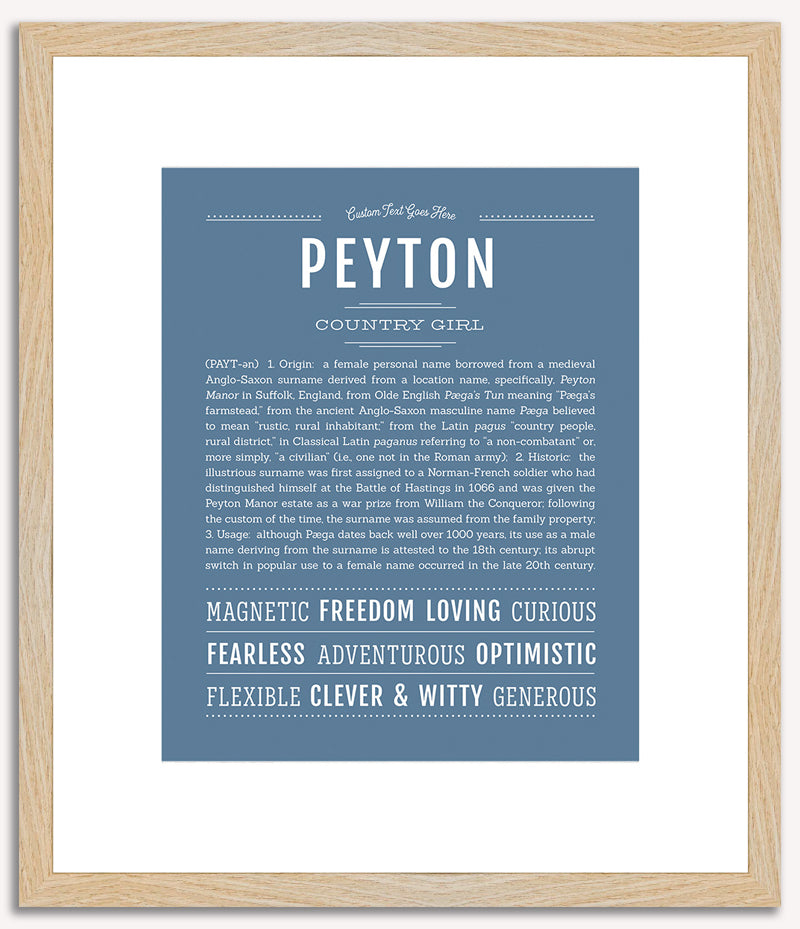 Peyton (female) | Name Art Print