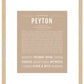 Peyton (female) | Name Art Print