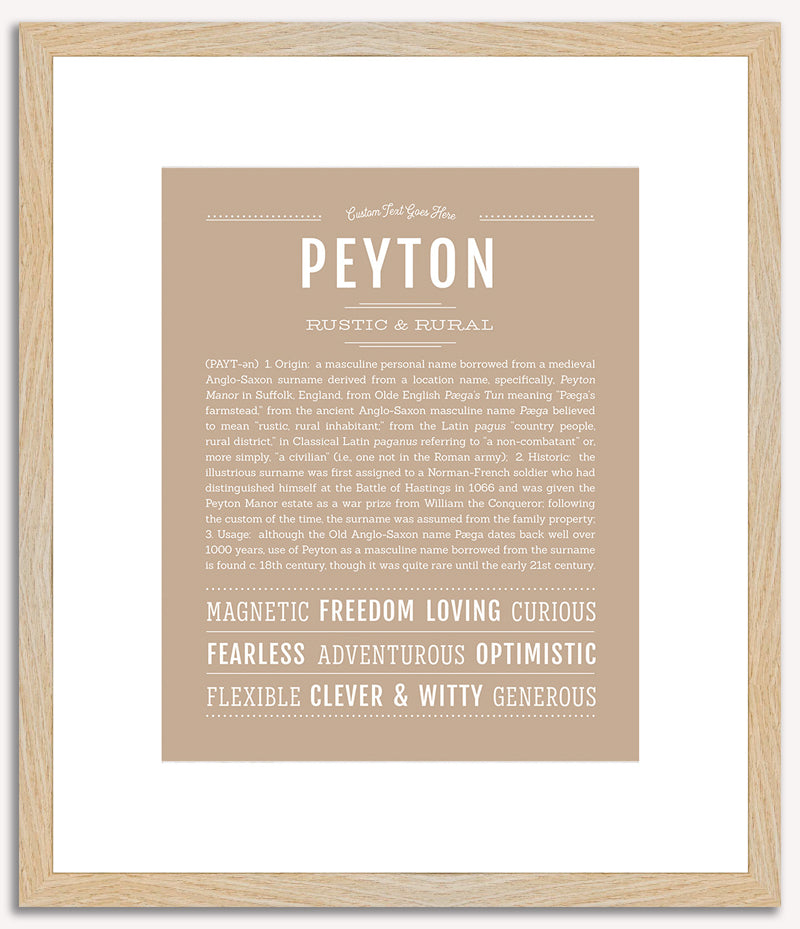 Peyton (male) | Name Art Print