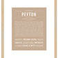 Peyton (female) | Name Art Print