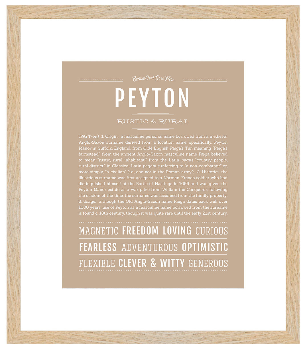 Peyton (female) | Name Art Print