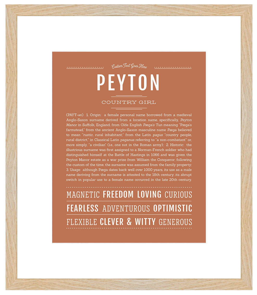 Peyton (female) | Name Art Print