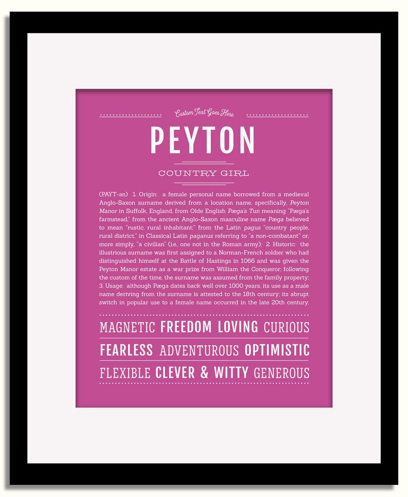 Frame Options | Dark Pink | Black Frame, Matted