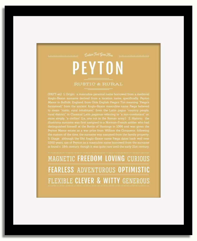 Frame Options | Matte Gold | Black Frame, Matted