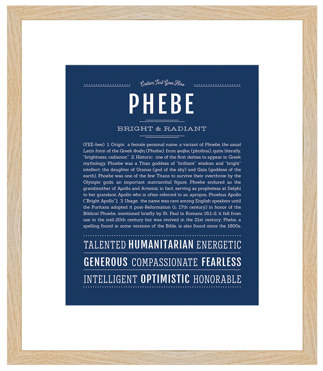 Phebe | Name Art Print