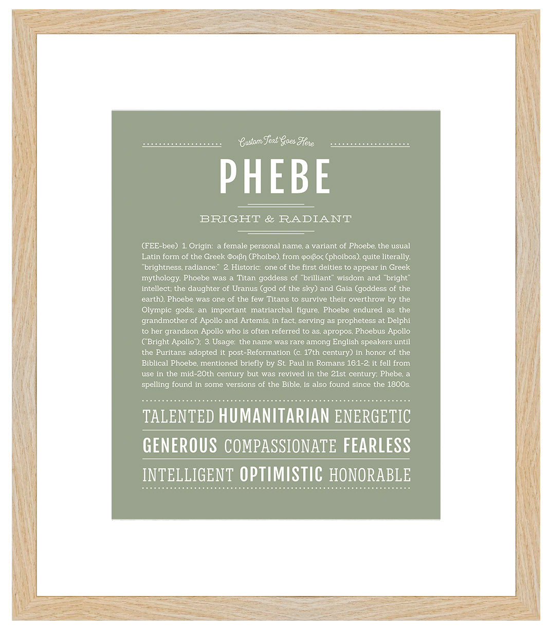 Phebe | Name Art Print