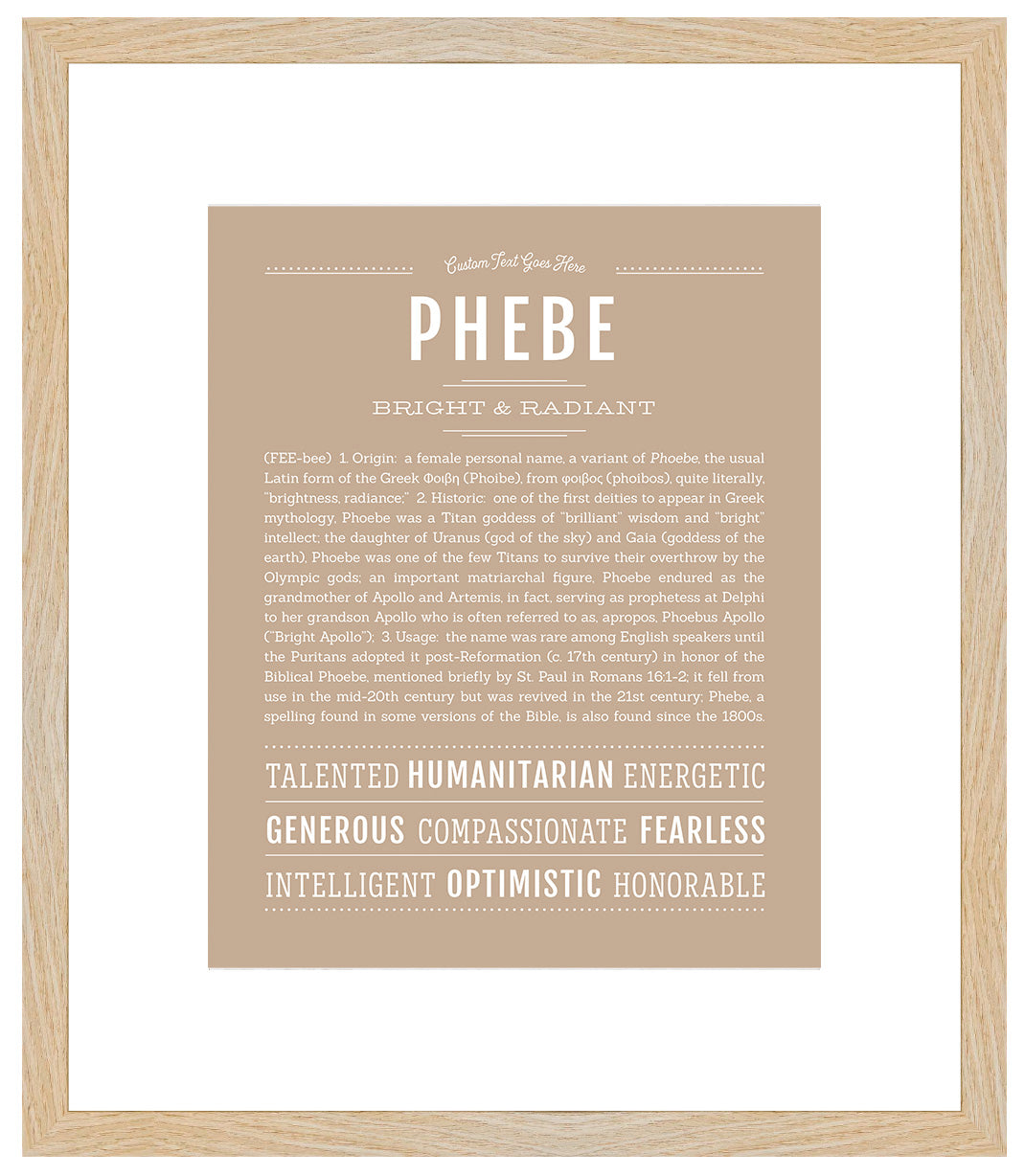 Phebe | Name Art Print