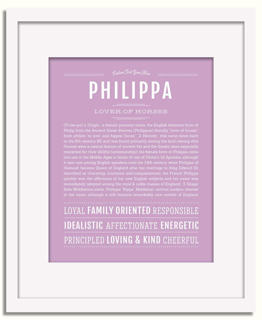 Frame Options | Lilac | White Frame, Matted