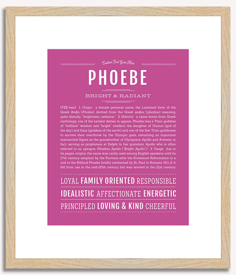 Phoebe | Name Art Print