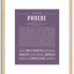 Phoebe | Name Art Print