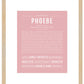 Phoebe | Name Art Print