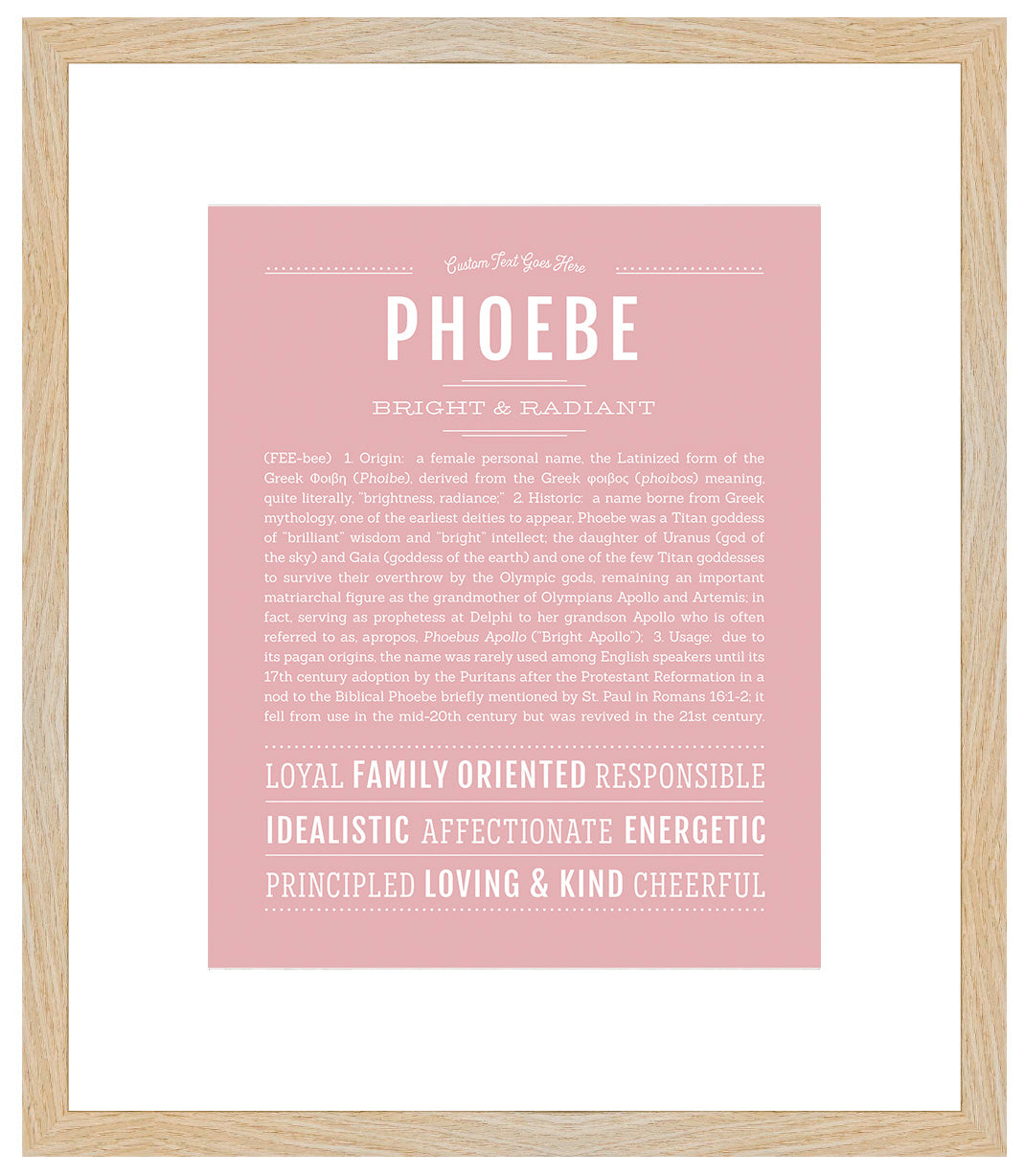 Phoebe | Name Art Print