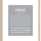 Phoebe | Name Art Print