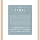 Phoebe | Name Art Print