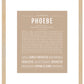 Phoebe | Name Art Print