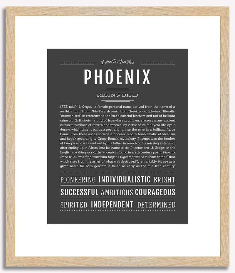 Phoenix (female) | Name Art Print