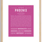 Phoenix (female) | Name Art Print