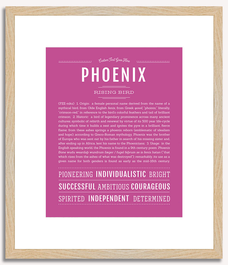 Phoenix (female) | Name Art Print