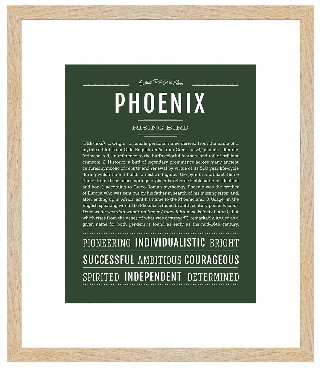 Phoenix (female) | Name Art Print