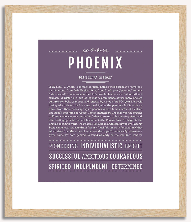 Phoenix (female) | Name Art Print