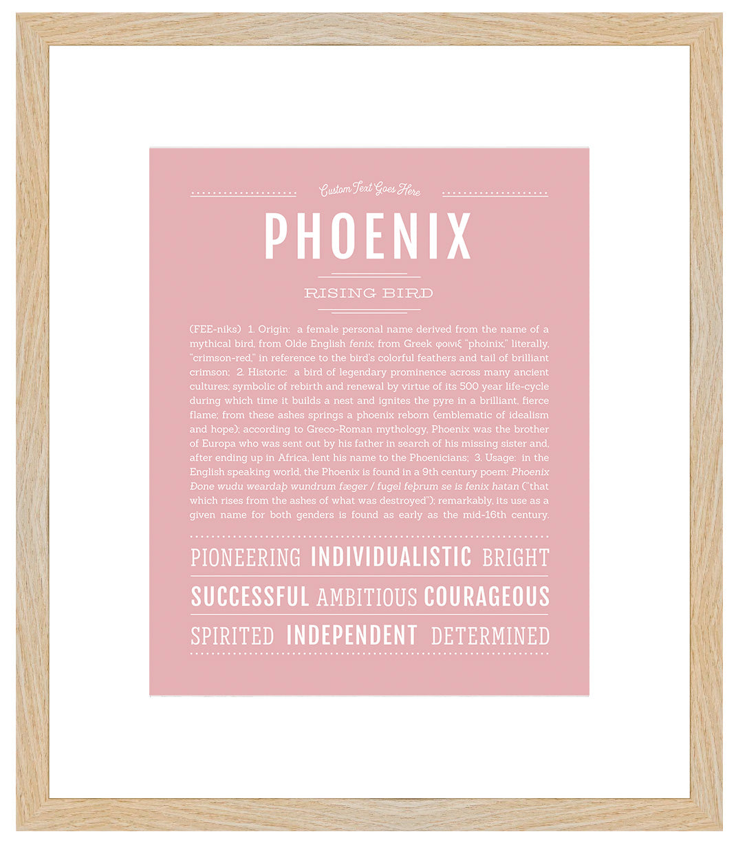 Phoenix (female) | Name Art Print