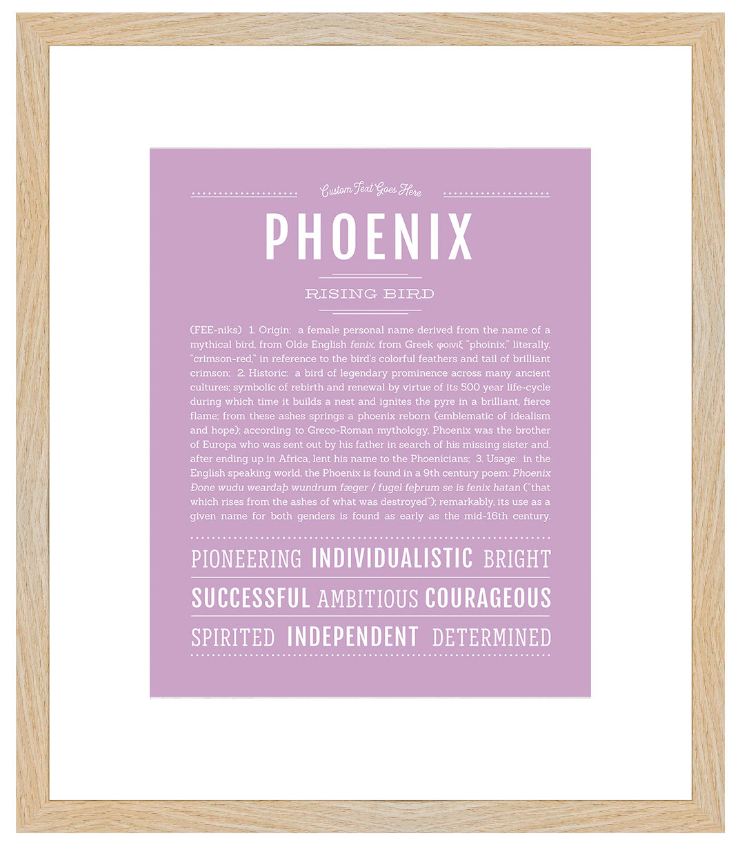 Phoenix (female) | Name Art Print