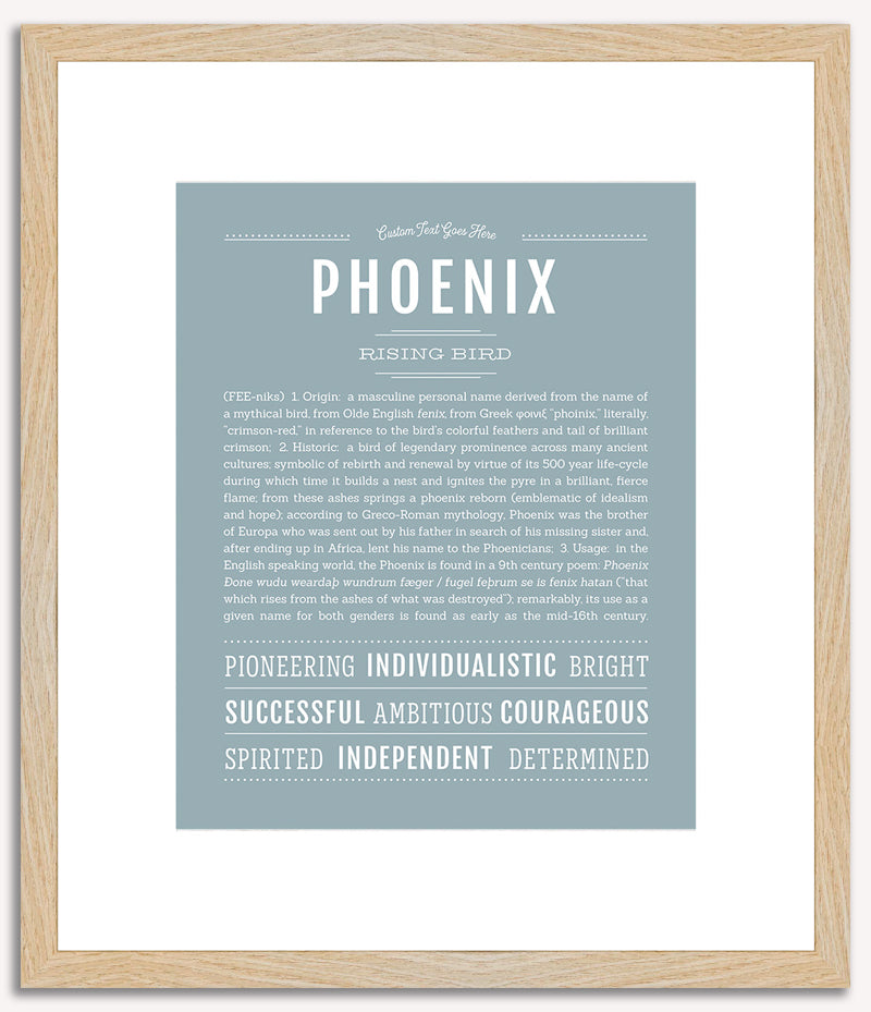 Phoenix (male) | Name Art Print